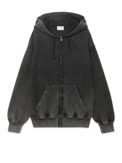 Aged Reverso Temple Zip Through Hoodie