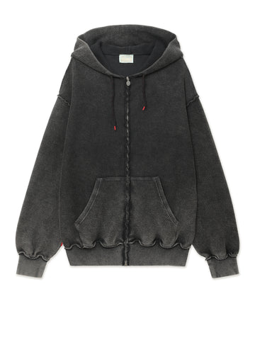 Aged Reverso Temple Zip Through Hoodie