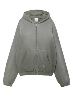 Bee Sun Faded Waffle Zip Up Hoodie