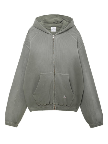 Bee Sun Faded Waffle Zip Up Hoodie