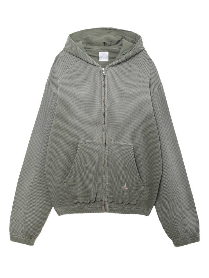 Bee Sun Faded Waffle Zip Up Hoodie