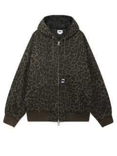 OBEY STUDDED ZIP UP JACKET