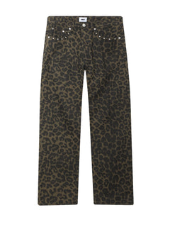 STUDDED BOXCAR STRAIGHT LEG DENIM