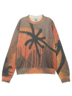 GETTING OVER PRINTED KNIT CREWNECK