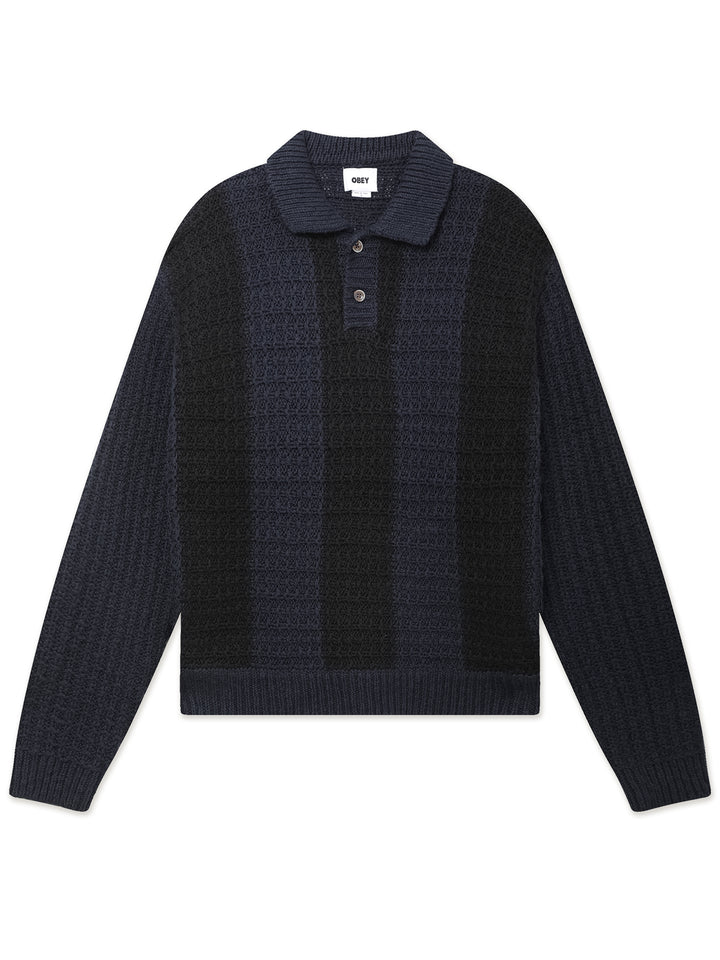 OBEY TEXTURED RUGBY POLO
