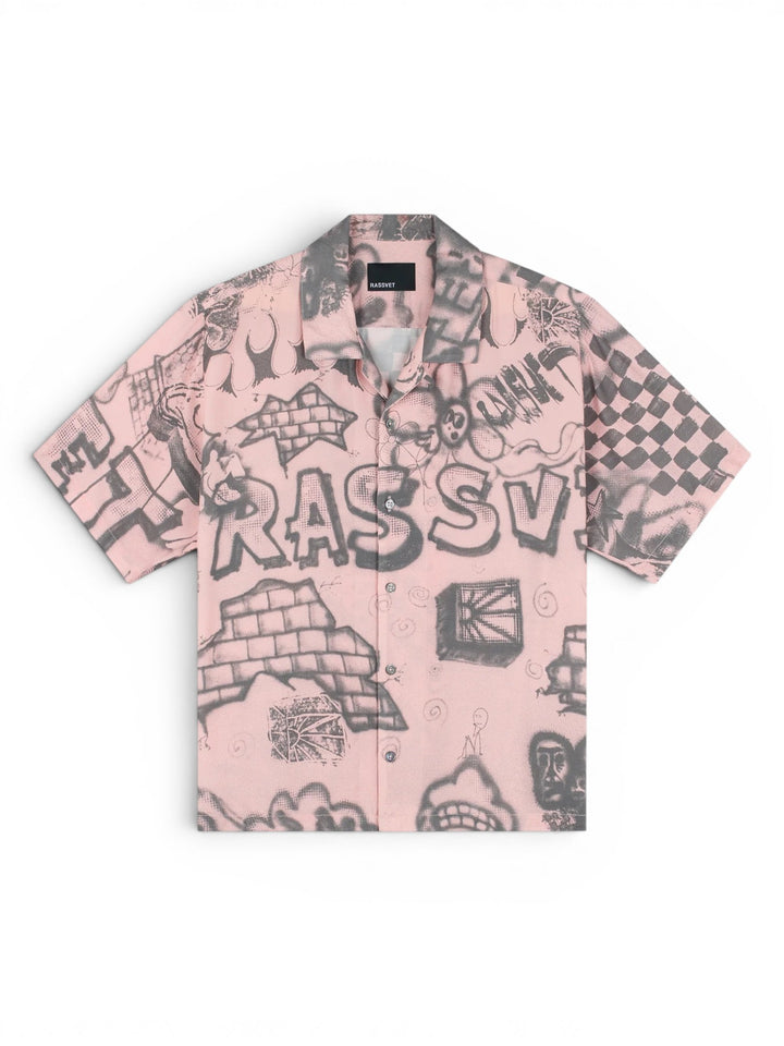 MEN SPRAY SS SHIRT WOVEN