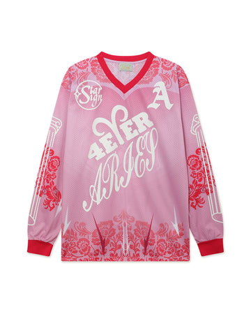 Graphic Gothic Lace Airtex Ls Tee