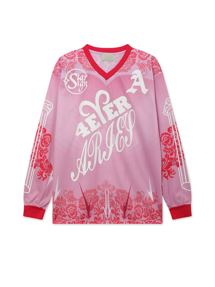 Graphic Gothic Lace Airtex Ls Tee