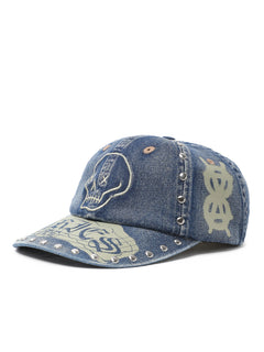 Studded Mega Graphic Denim Cap