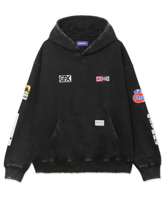 Hooded Sweatshirt - GARAGE - Washed Black