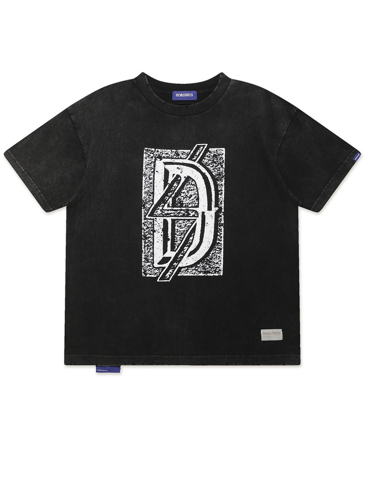 S/S Tshirt - MORTAR - Washed Black