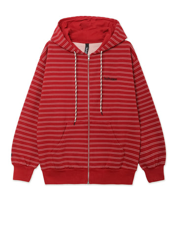Mini Problemo Stripe Zip Hoodie