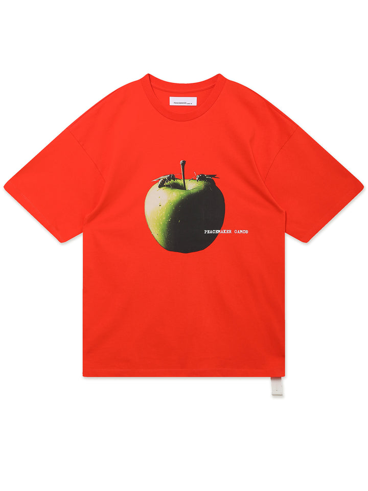 Oversize Tee Apple Print