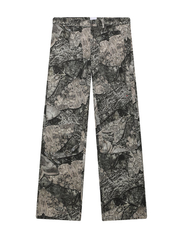 Fomes Moth Print Double Knee Pant