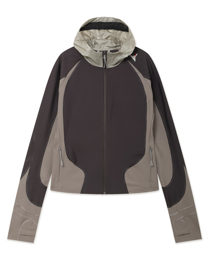 Spine Stretch Hooded Jacket