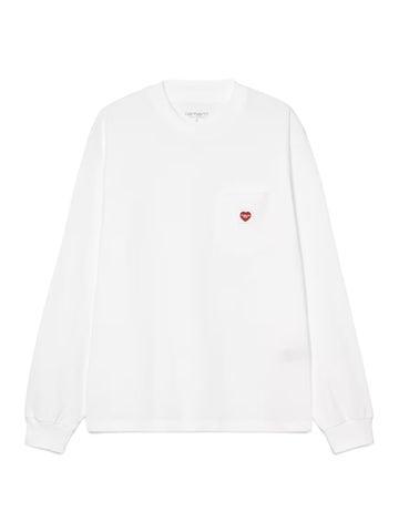 W' L/S Pocket Small Heart T-Shirt