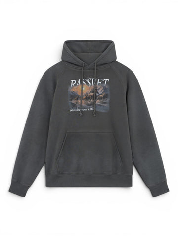 MEN HORSES RAGLAN HOODIE KNIT
